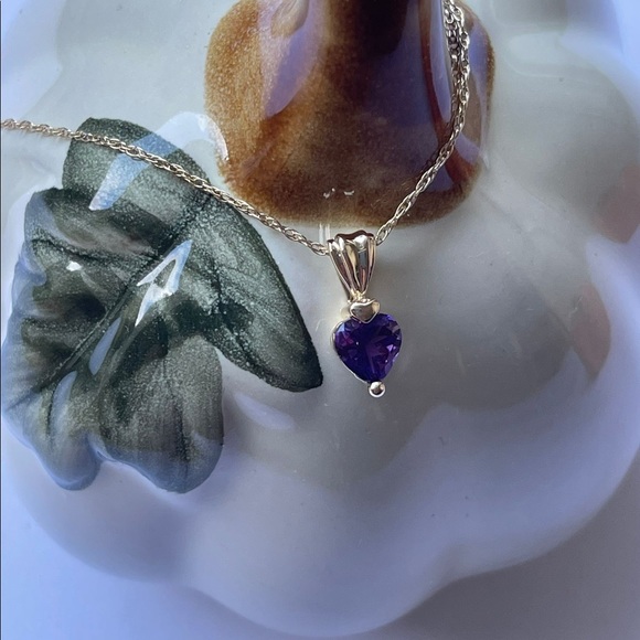 14k necklace chain w amethyst pendant